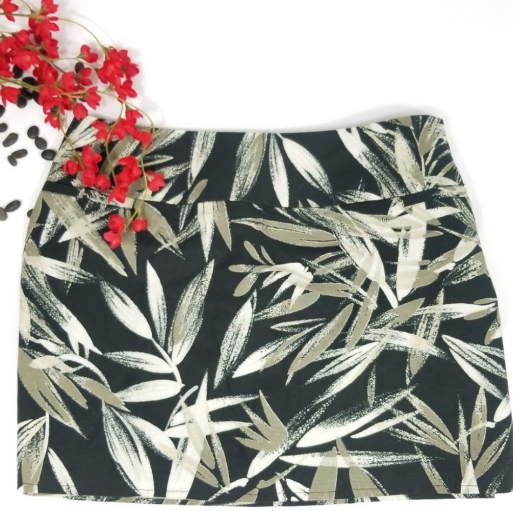 Tropical, Bamboo Print Skirt
